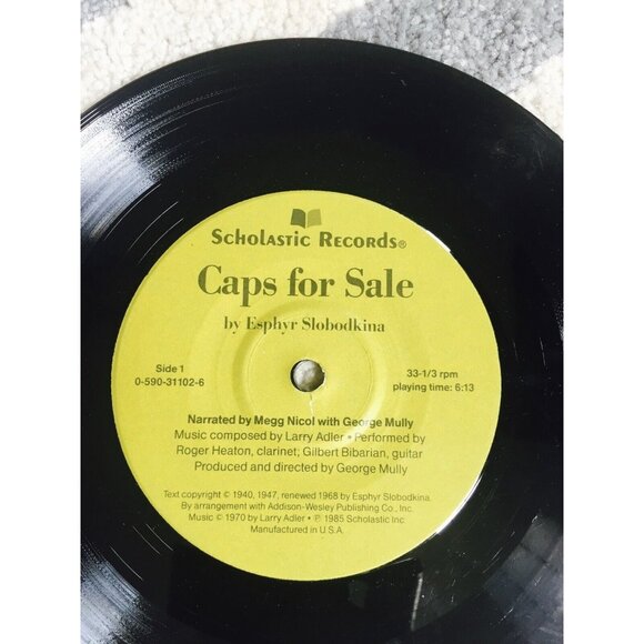 Vintage Caps for Sale Slobodkina Scholastic Record 45 Esphyr Slobodkina 33 1/3 - Picture 5 of 5